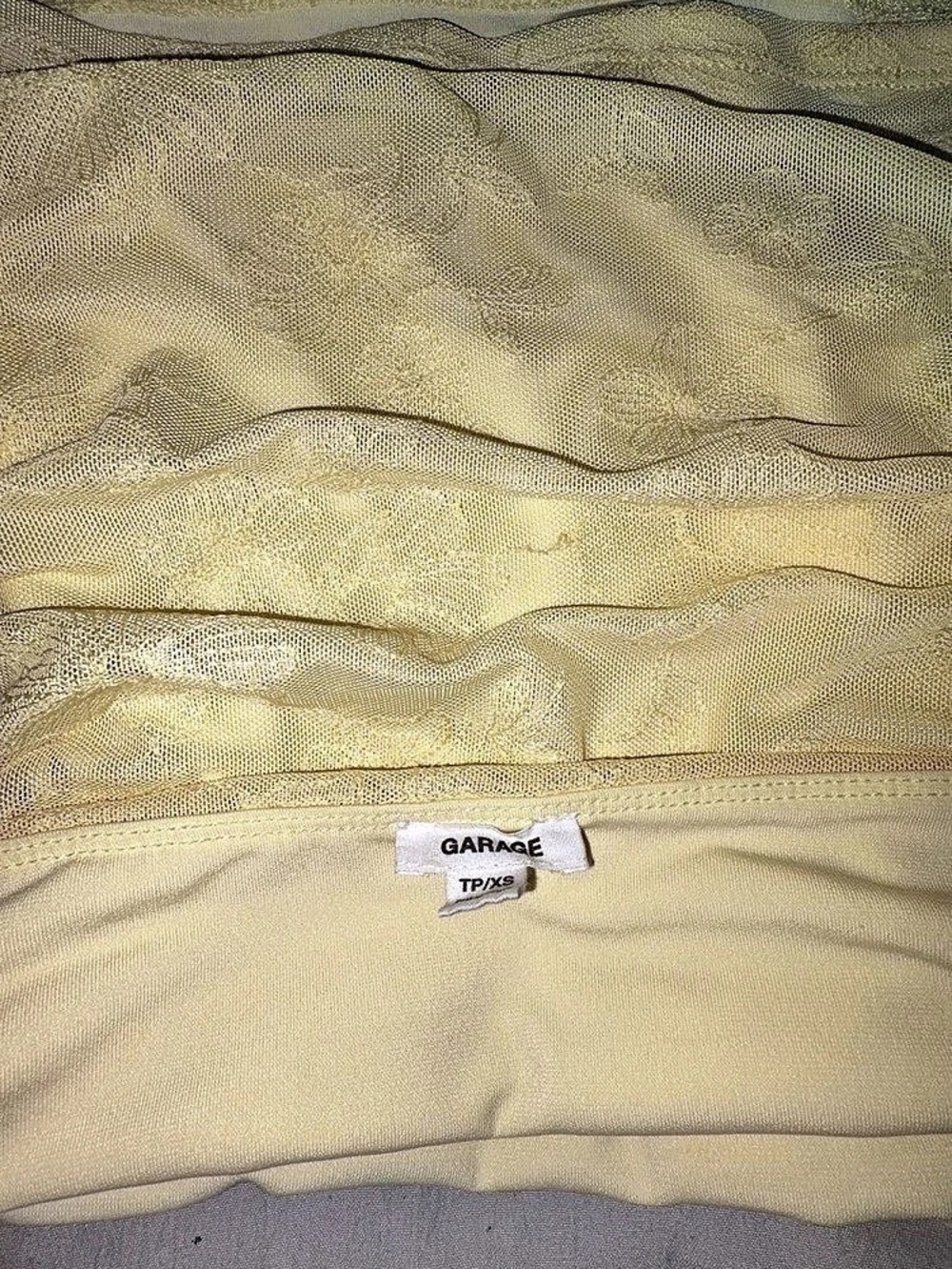 Yellow Ruched Crop Top - Picture 3 of 3
